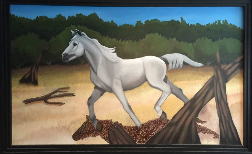 Exit (2003-2004) acrylic on canvas 39" x 63"